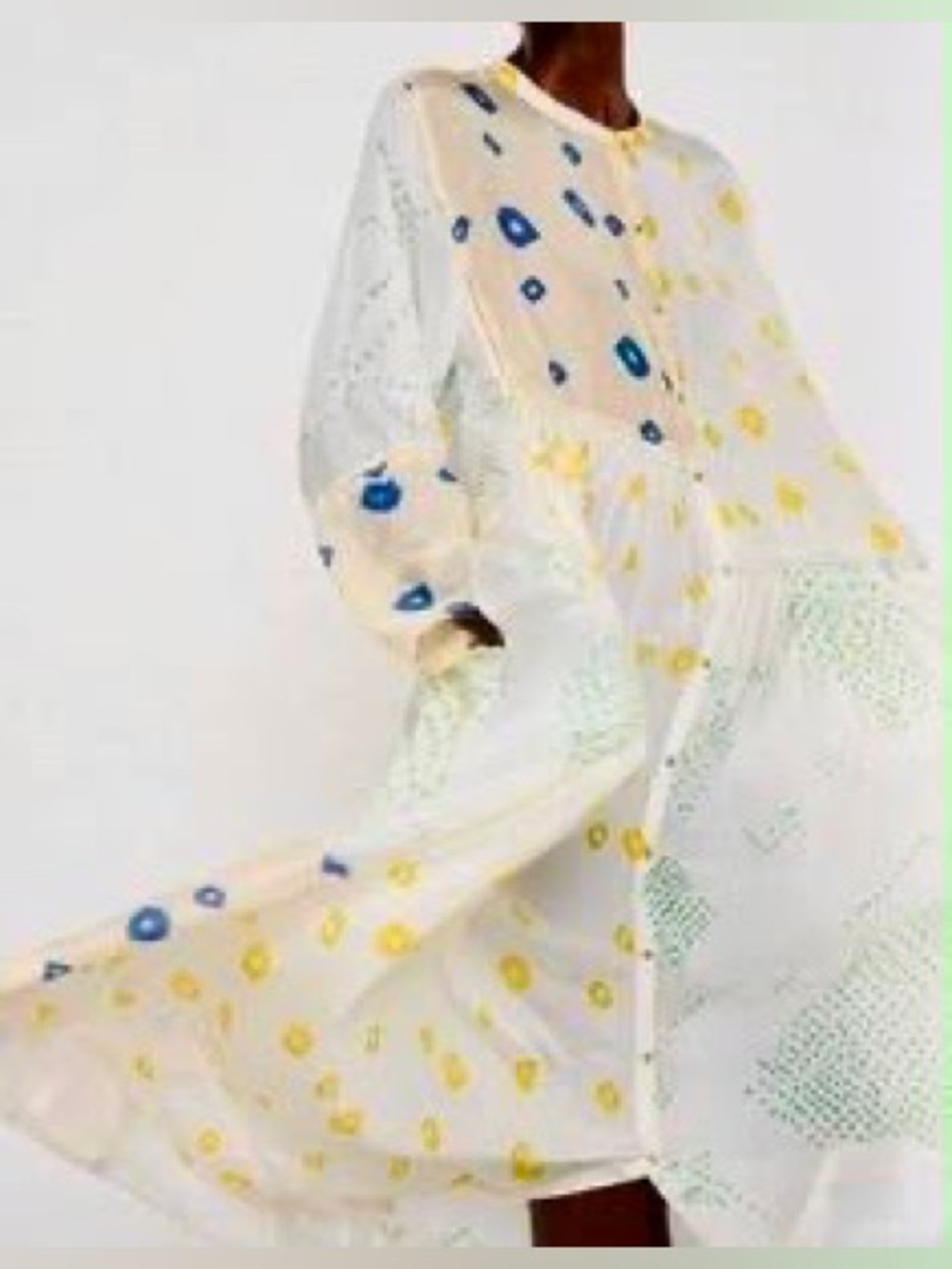 Injiri Silk Sunny Day Midi Dress | Size S | 100% Silk
